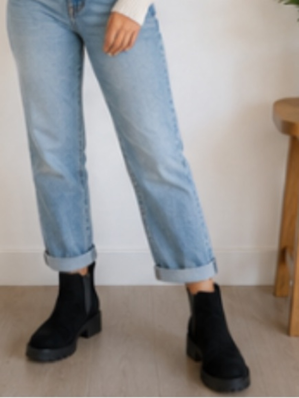 Elegant Black Suede Ankle Boots Ann Taylor